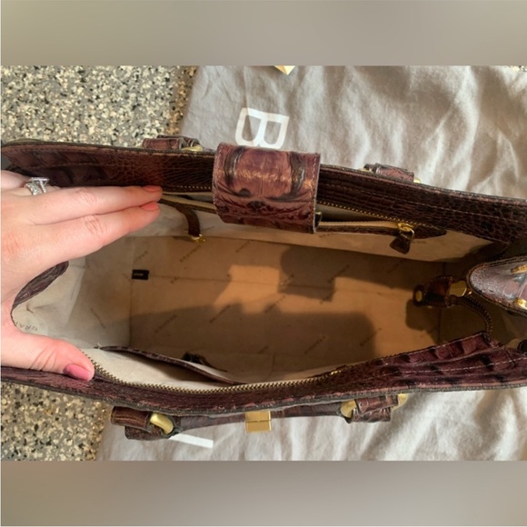 Brahmin Annabelle Rare Tri-texture Anaconda Satchel - Picture 9 of 11